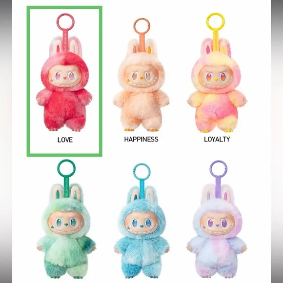 Labubu The Monsters - Big Into Energy - LOVE (red) Vinyl Face Plush Pendant - Picture 2 of 7